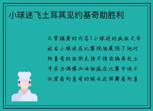 小球迷飞土耳其见约基奇助胜利